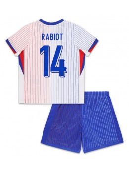 Detské Futbalové oblečenie Francúzsko Adrien Rabiot #14 ME 2024 Krátky Rukáv - Preč (+ trenírky)